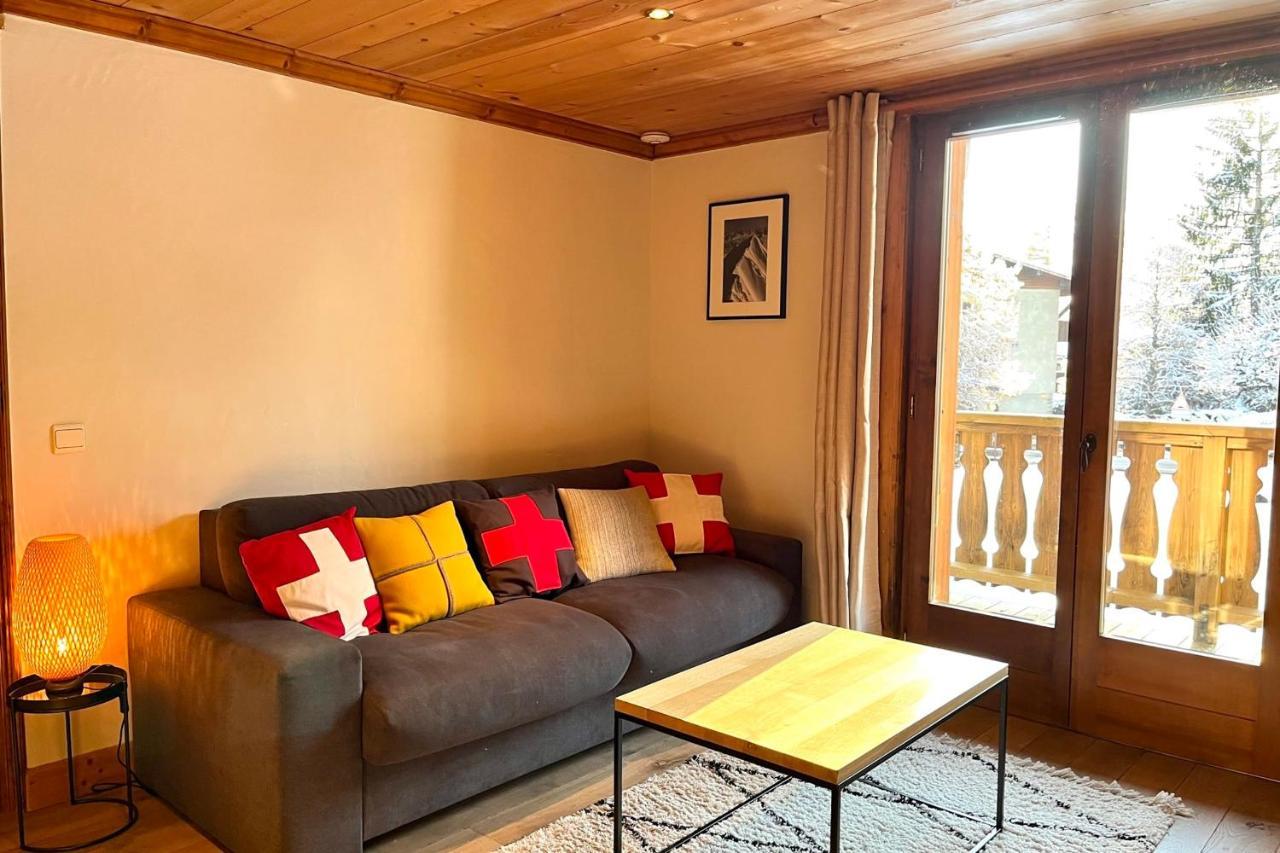 Chic And Cosy Apt With Balcony In Megeve Luaran gambar