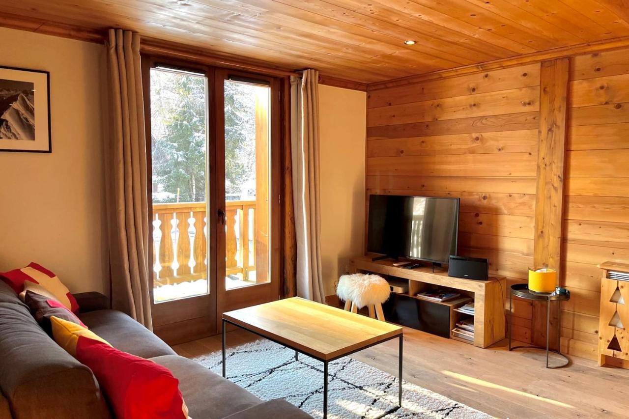Chic And Cosy Apt With Balcony In Megeve Luaran gambar